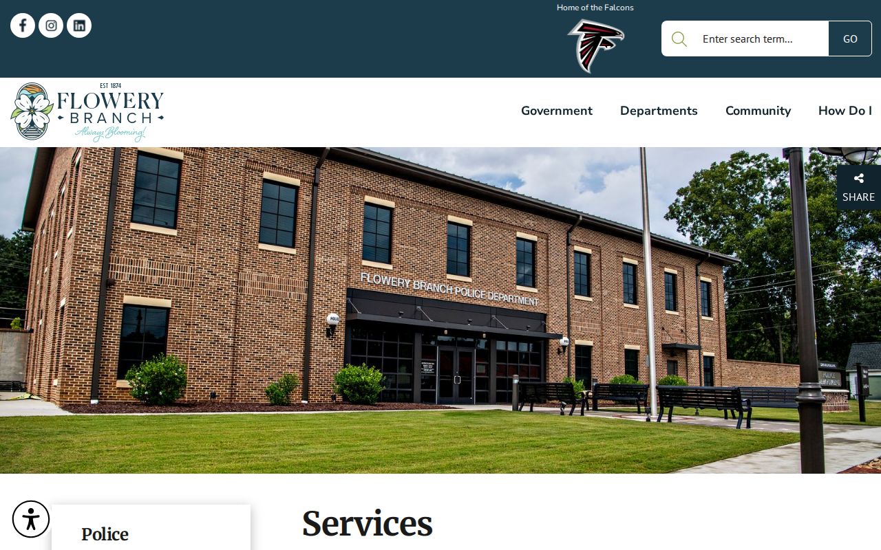 Flowery Branch criminal record police services and fees
